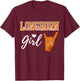 Longhorn Girl Heart Souvenir Gift T-Shirt - T-Shirt | Maroon