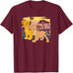 Disney Le Roi Lion Young Simba Nala 90s haut de gamme T-Shirt - T-Shirt | Maroon