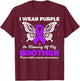 I Wear Purple in Memory of My Brother Pancreatic Cancer T-Shirt - T-Shirt | Maroon