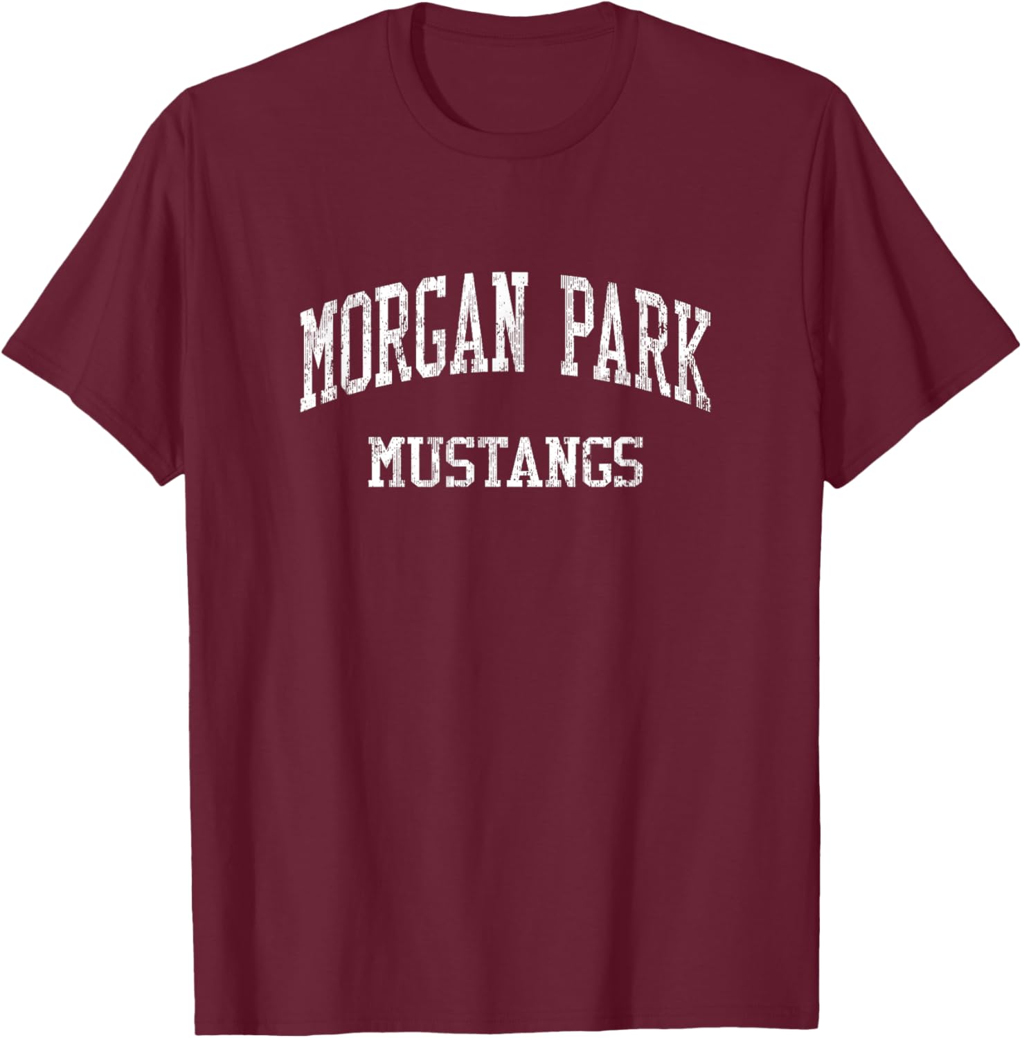 Morgan Park High School HS Chicago IL Vintage Sports T-Shirt - T-Shirt | Maroon
