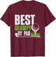 Vintage Best Grampy By Par Gifts For Fathers Day Golf Lover T-Shirt - T-Shirt | Maroon