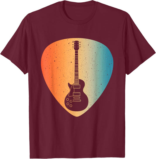 Cool Guitar Players Art Men Women Vintage Acoustic Guitarist T-Shirt - T-Shirt | Maroon