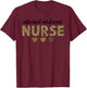 Internal Medicine Nurse Leopard Hearts Team Squad Matching T-Shirt - T-Shirt | Maroon