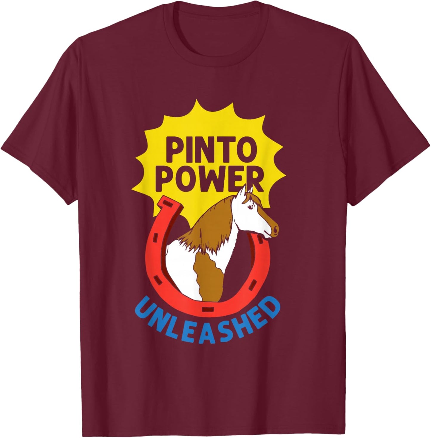 Pinto Horse Outfit and Pinto Horse T-Shirt - T-Shirt | Maroon