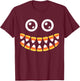 Candy Corn Face Shirt Adult Men Women Kids Halloween Costume T-Shirt - T-Shirt | Maroon