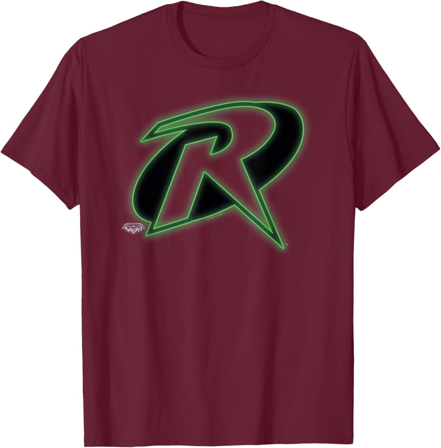 Gotham Knight Robin Logo T-Shirt - T-Shirt | Maroon