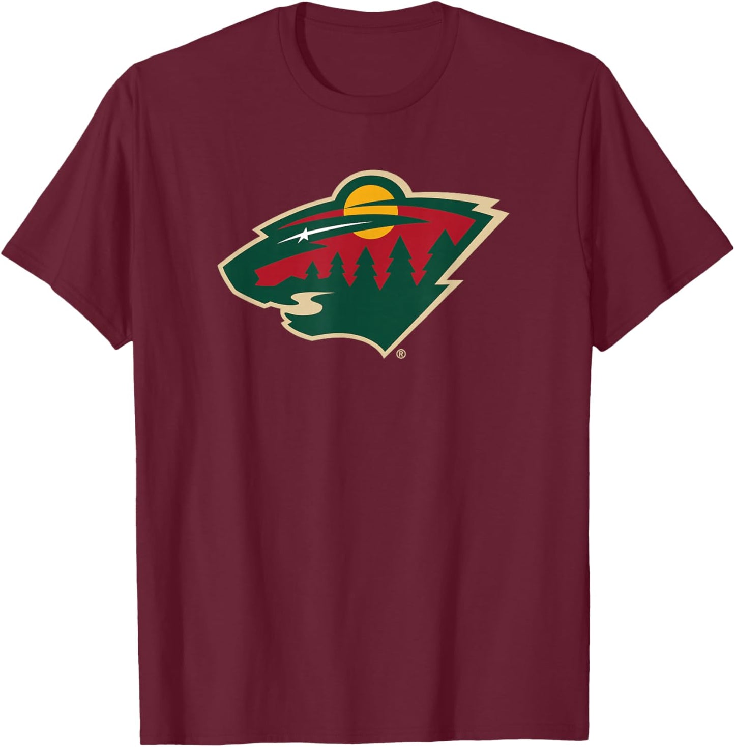 Minnesota Wild Icon Officially Licensed T-Shirt - T-Shirt | Maroon