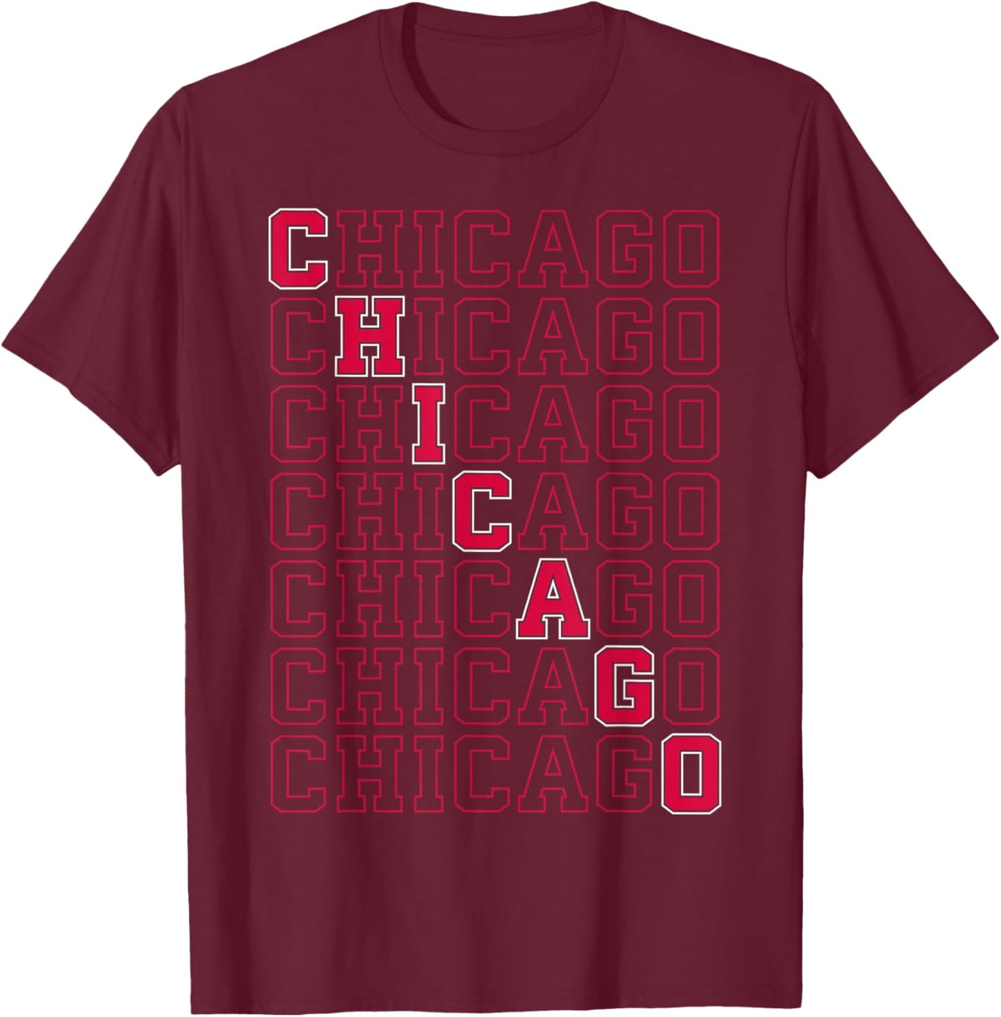 Retro Chicago T-Shirt - T-Shirt | Maroon