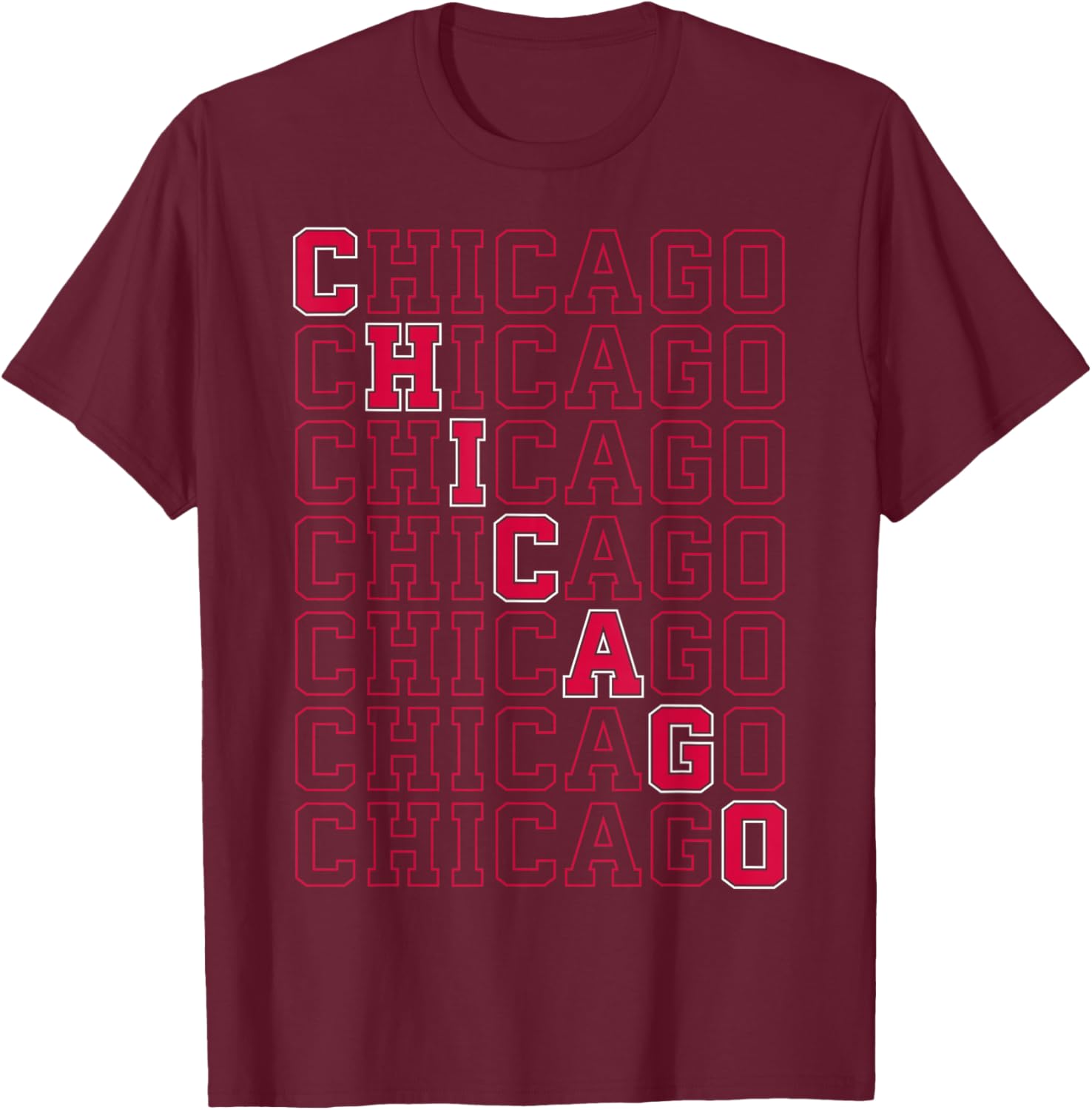 Retro Chicago T-Shirt - T-Shirt | Maroon