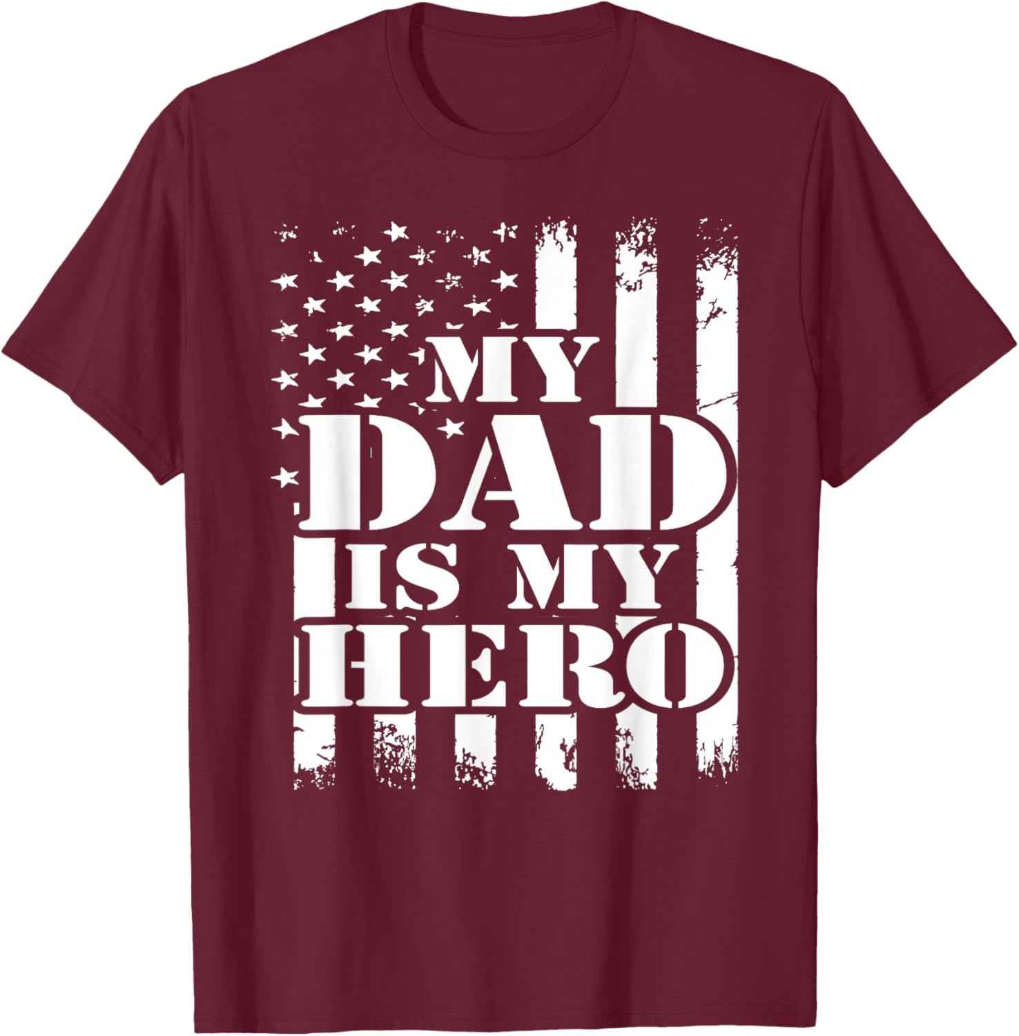 My Dad is My Super Hero Daddy Pa Fathers Day T-Shirt - T-Shirt | Maroon