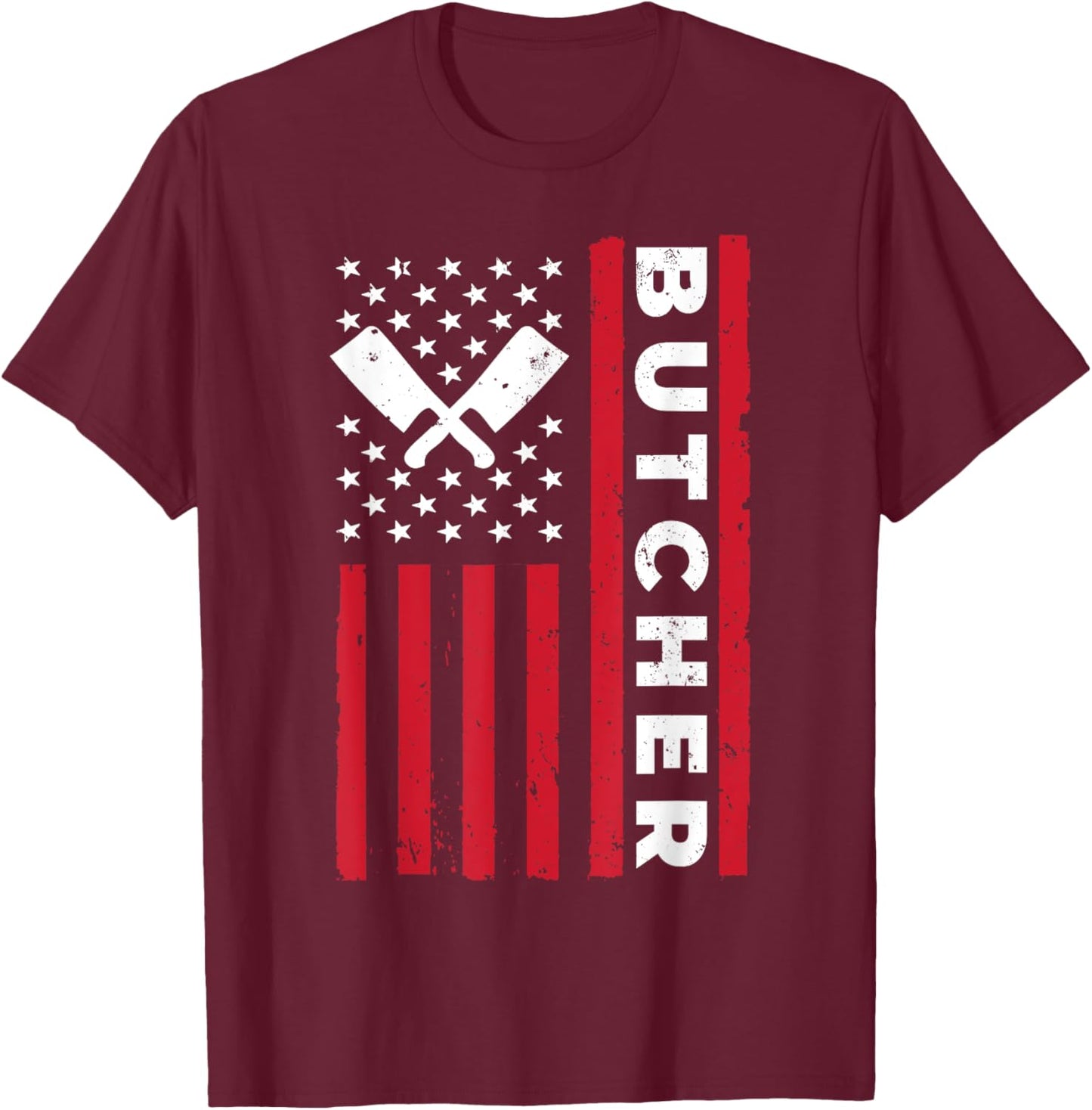 Cool Butcher Art Women Butchery Meat Cutting Butcher T-Shirt - T-Shirt | Maroon