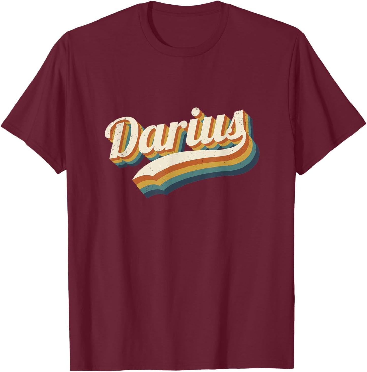 Vintage Darius Personnalisé Nom Darius T-Shirt - T-Shirt | Maroon