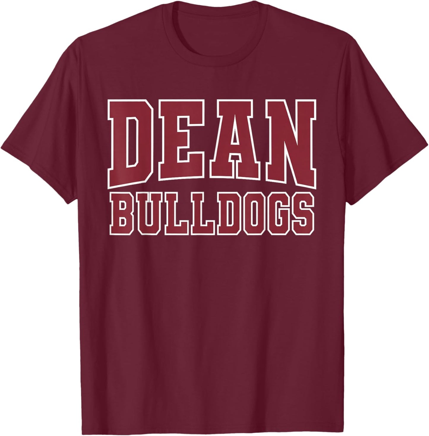 Dean College Bulldogs Apparel Sports Fan T-Shirt - T-Shirt | Maroon