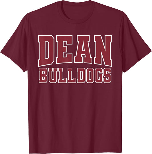 Dean College Bulldogs Apparel Sports Fan T-Shirt - T-Shirt | Maroon