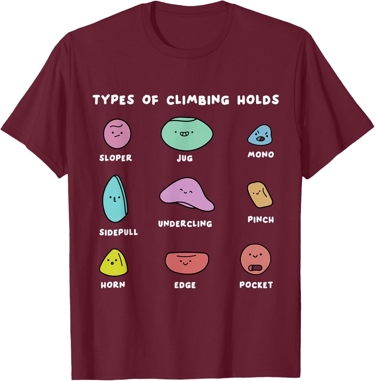 Funny Bouldering Boulderer Indoor Rock Wall Climber Climbing T-Shirt - T-Shirt | Maroon