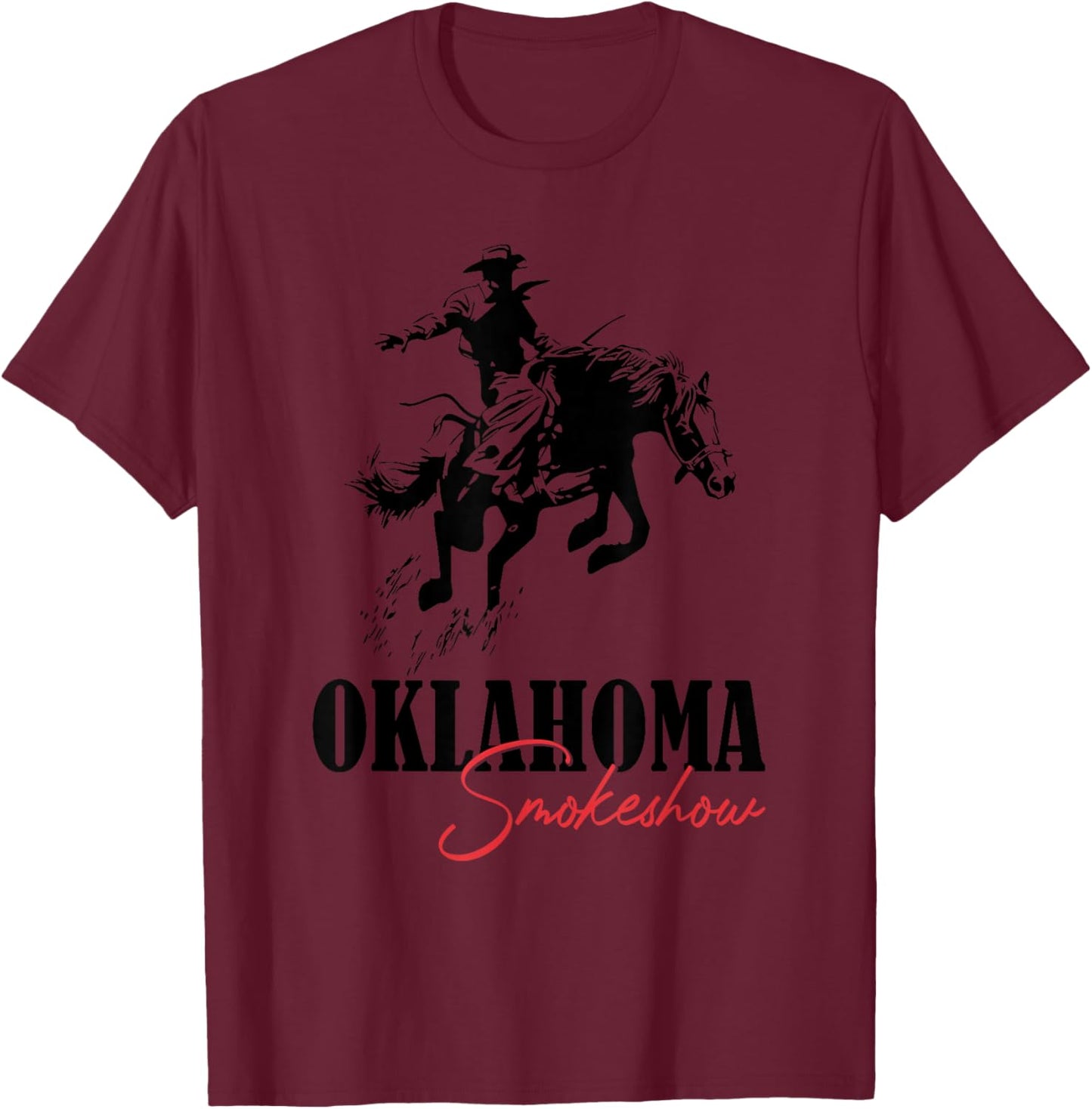 Western Country Smoke Show Smokeshow T-Shirt - T-Shirt | Maroon