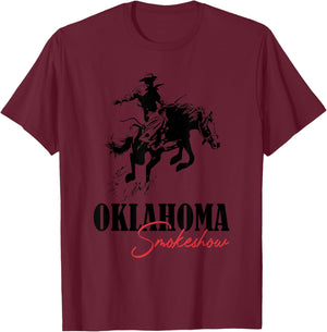 Western Country Smoke Show Smokeshow T-Shirt - T-Shirt | Maroon