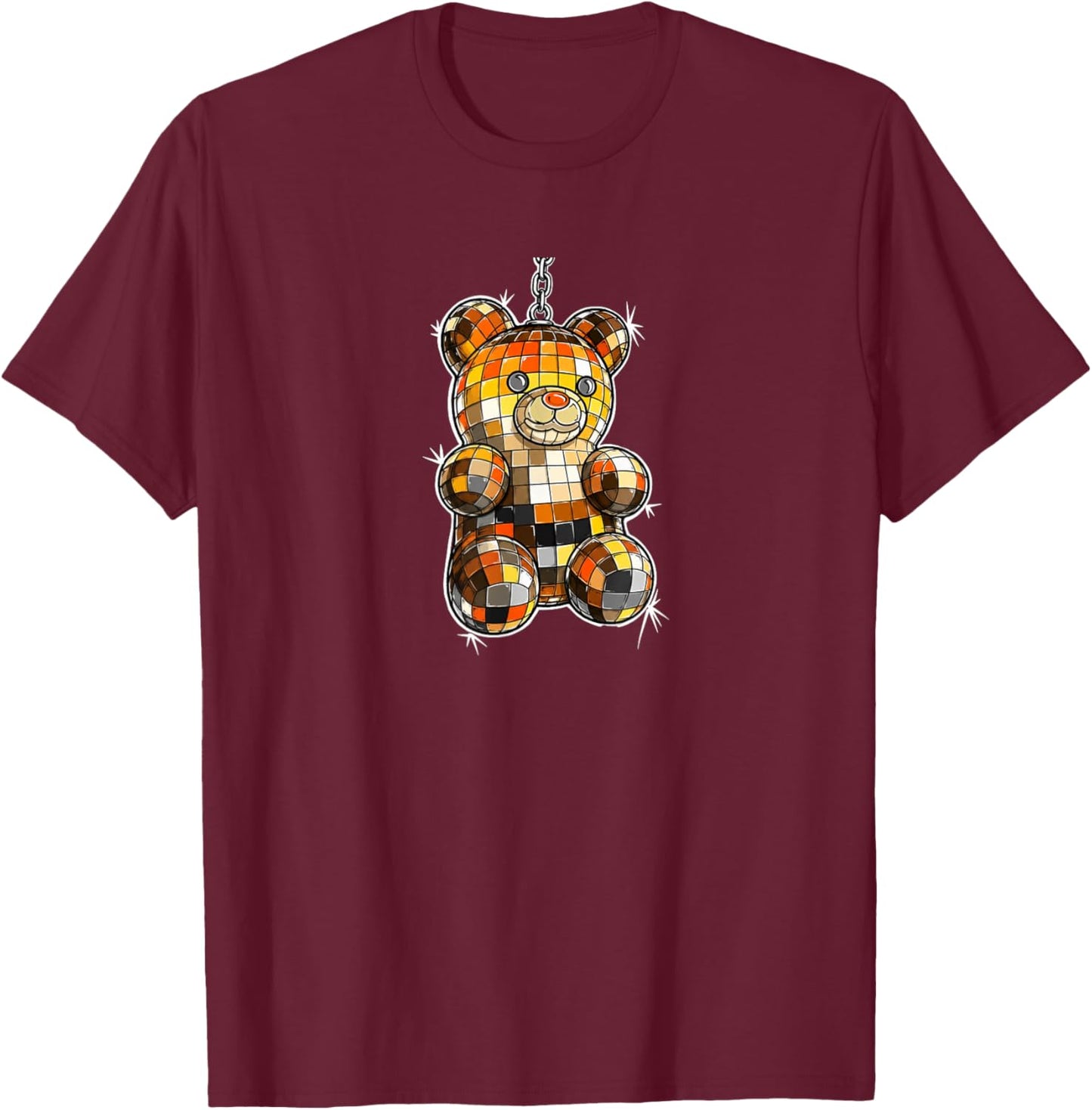 Disco Bear T-Shirt - T-Shirt | Maroon