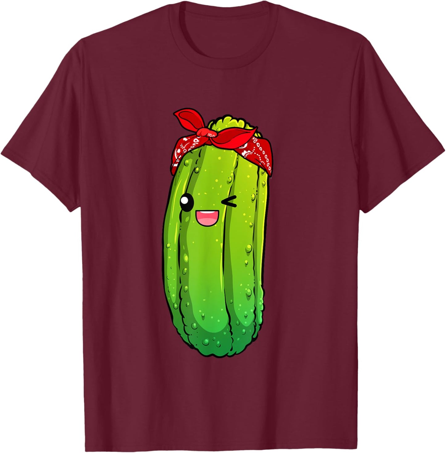 Funny Pickle Art For Boys Girls Kids Cucumber Pickle Novelty T-Shirt - T-Shirt | Maroon