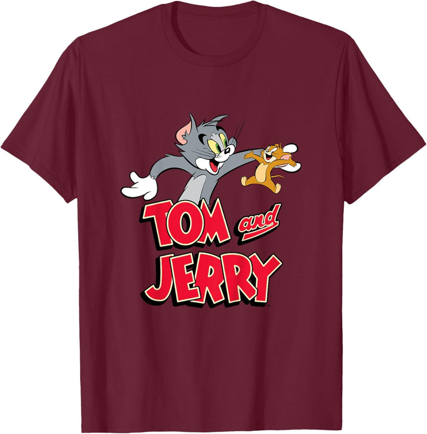 Kids Tom & Jerry Happy Together T-Shirt - T-Shirt | Maroon