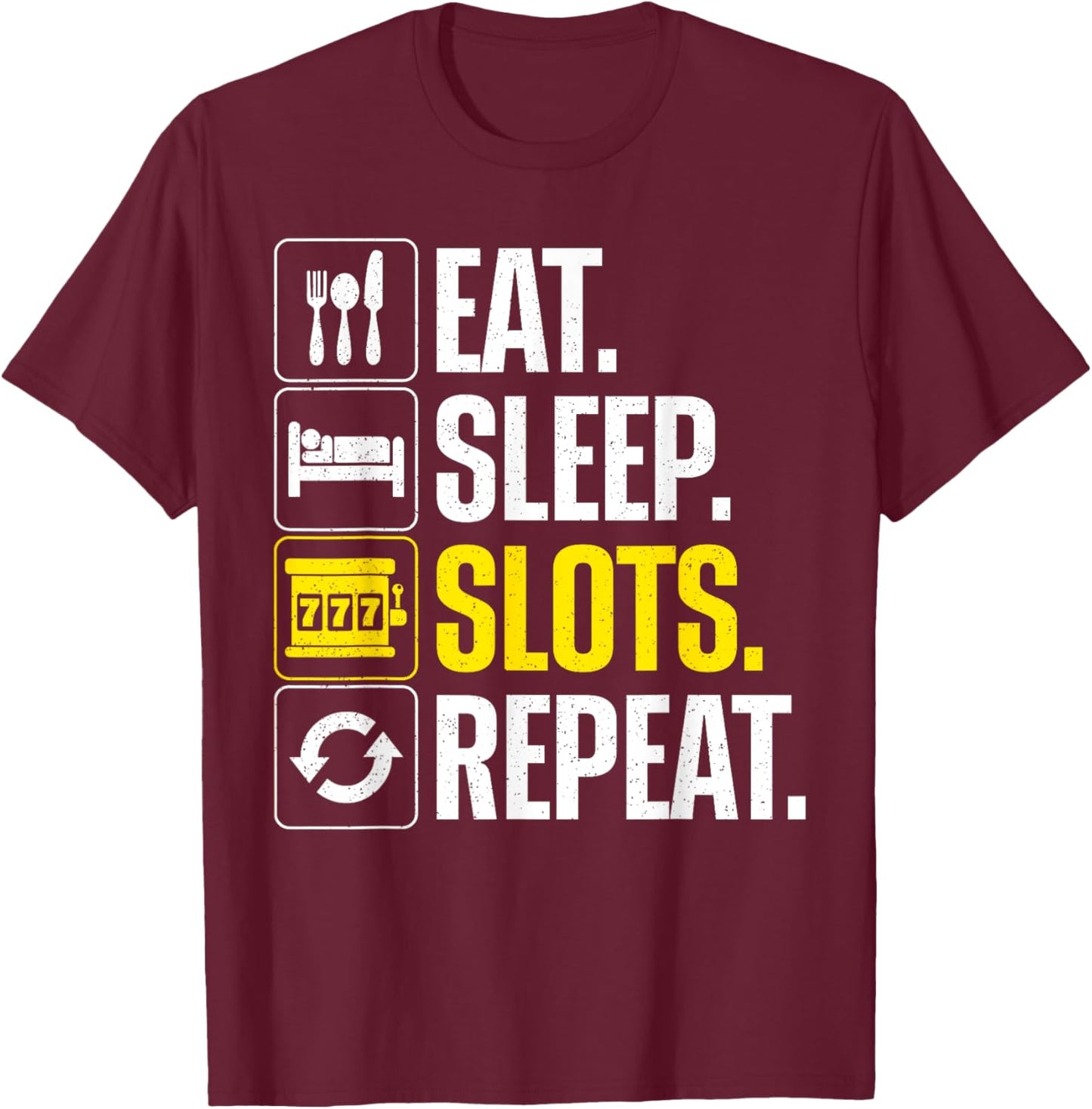 Slot Machine Art Women Gambling Casino Slot Machine T-Shirt - T-Shirt | Maroon