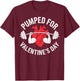 Valentine's Day Heartbeat Weightlifting Gym Lover Workout T-Shirt - T-Shirt | Maroon