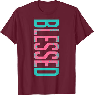 Ultra Pink Teal Aqua Black Graphic Match T-Shirt - T-Shirt | Maroon