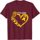 Appendix Cancer Awareness Heart Appendix Cancer Warrior T-Shirt - T-Shirt | Maroon