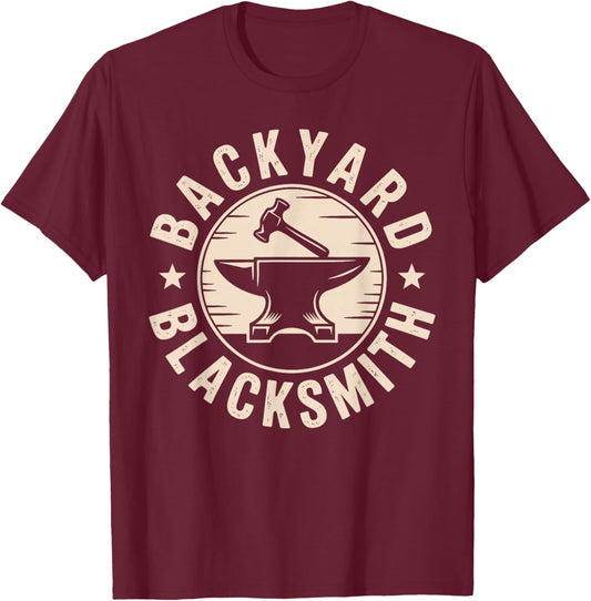 Best Blacksmith Art Women Blacksmithing Forging T-Shirt - T-Shirt | Maroon