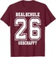 Realschule Geschafft 2026 Abschluss T-Shirt - T-Shirt | Maroon
