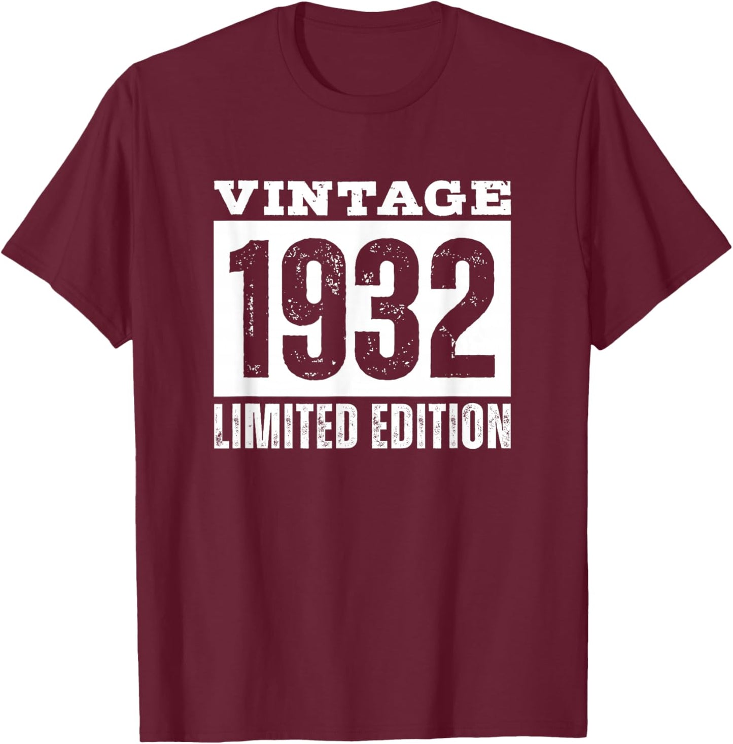 Vintage 1932 Limited Edition T-Shirt - T-Shirt | Maroon