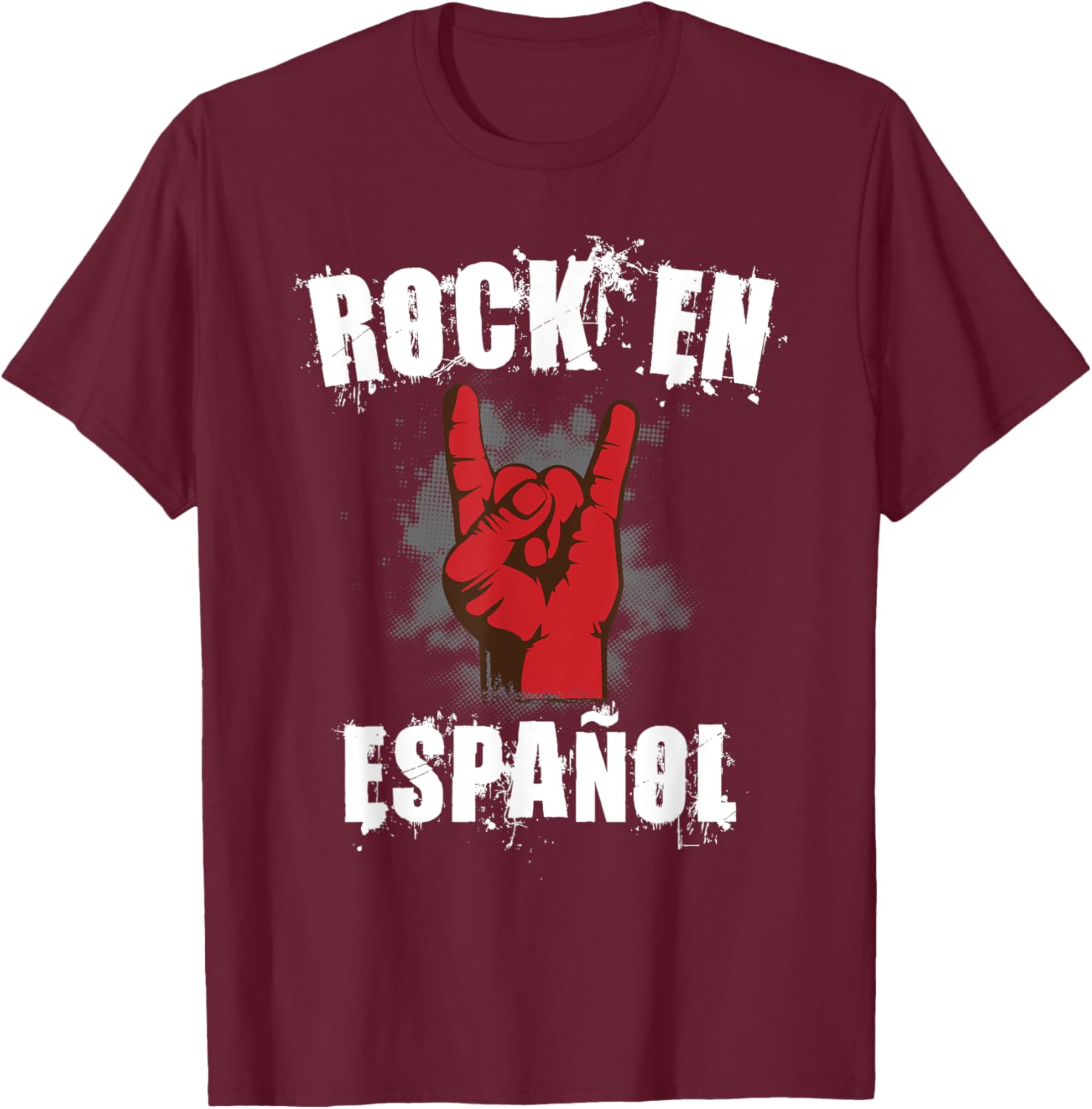 Rock En Español Classic Spanish Music Bands T-Shirt - T-Shirt | Maroon