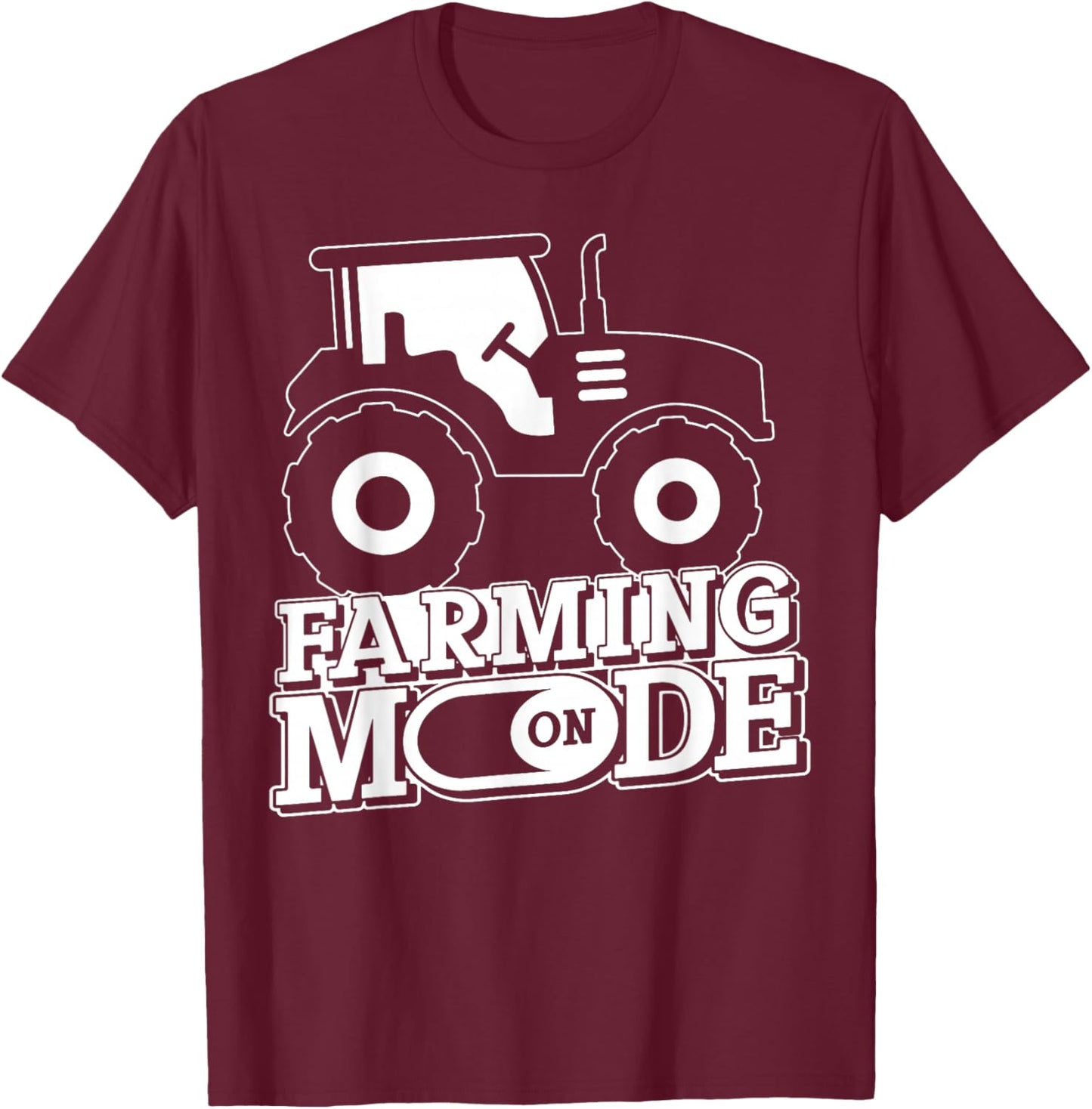 Farming Farmer Vintage Tractor Farming Mode On T-Shirt - T-Shirt | Maroon