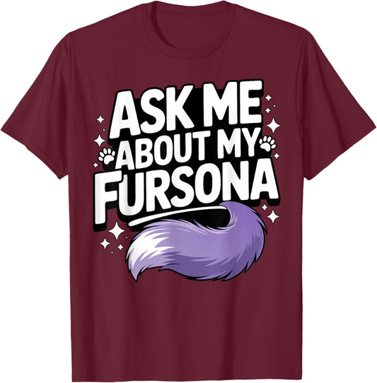Fursonas Furry Fandom Animal Cosplay T-Shirt - T-Shirt | Maroon