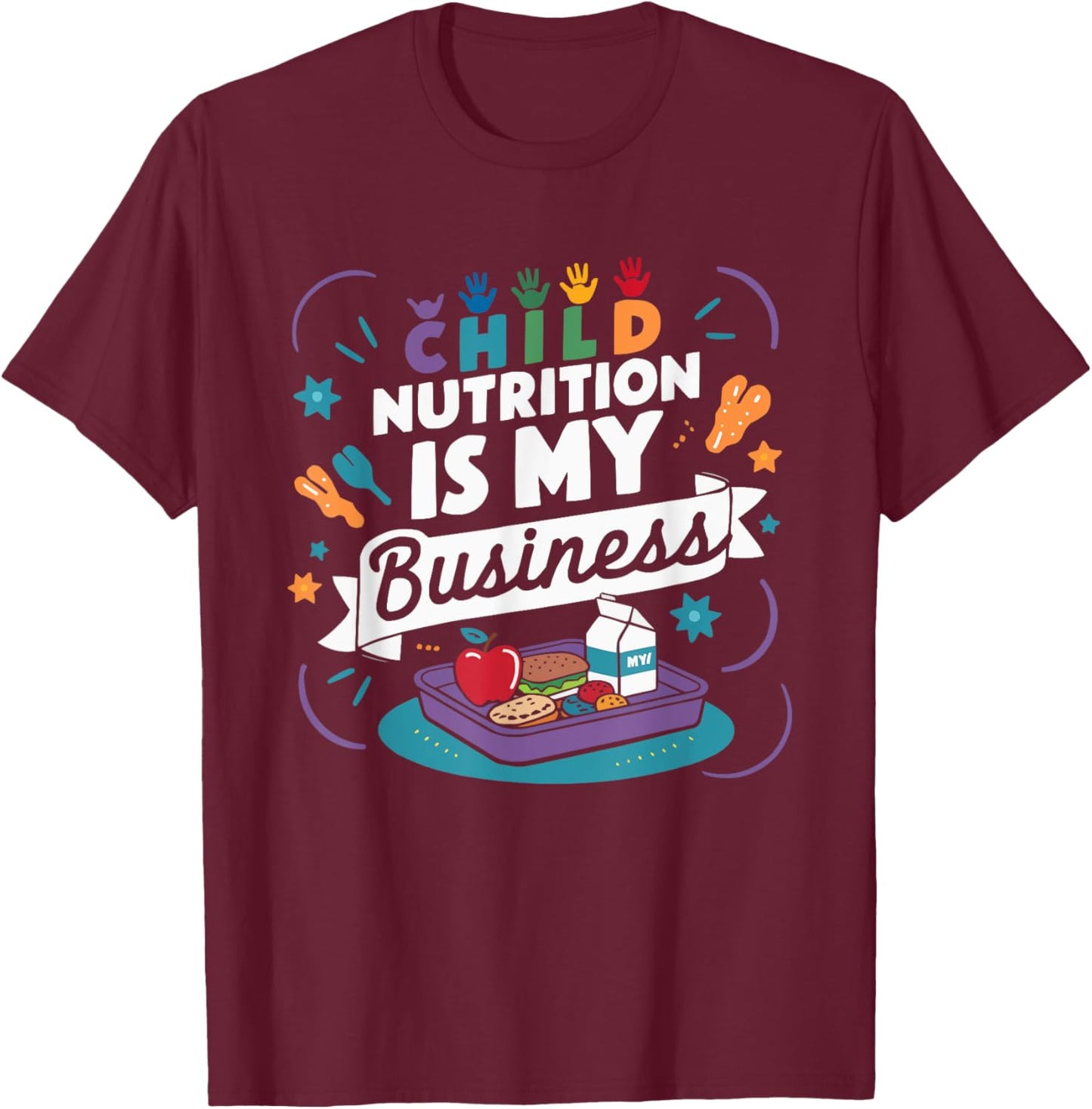 Cafeteria Manager Food Service Lunch Lady Cafeteria Worker T-Shirt - T-Shirt | Maroon