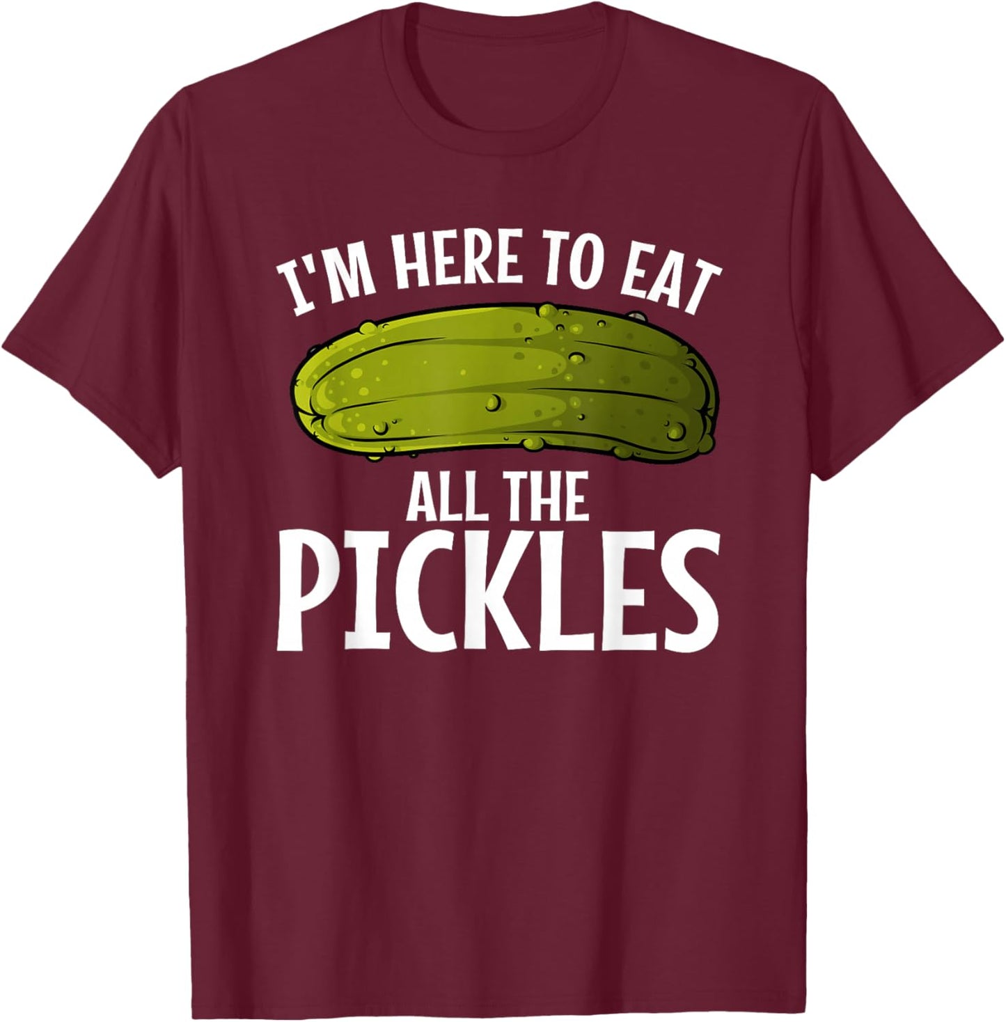Best Pickle Design Women Kids Cucumber Pickle Lover T-Shirt - T-Shirt | Maroon