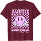 In My Auntie Godmother Era Aunt God Mother Bestie Smile Face T-Shirt - T-Shirt | Maroon