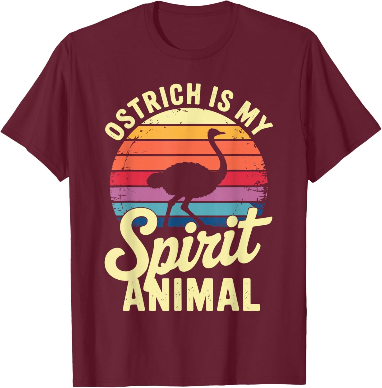 Cute Ostrich Costume Women Kids Bird Lover Ostrich T-Shirt - T-Shirt | Maroon