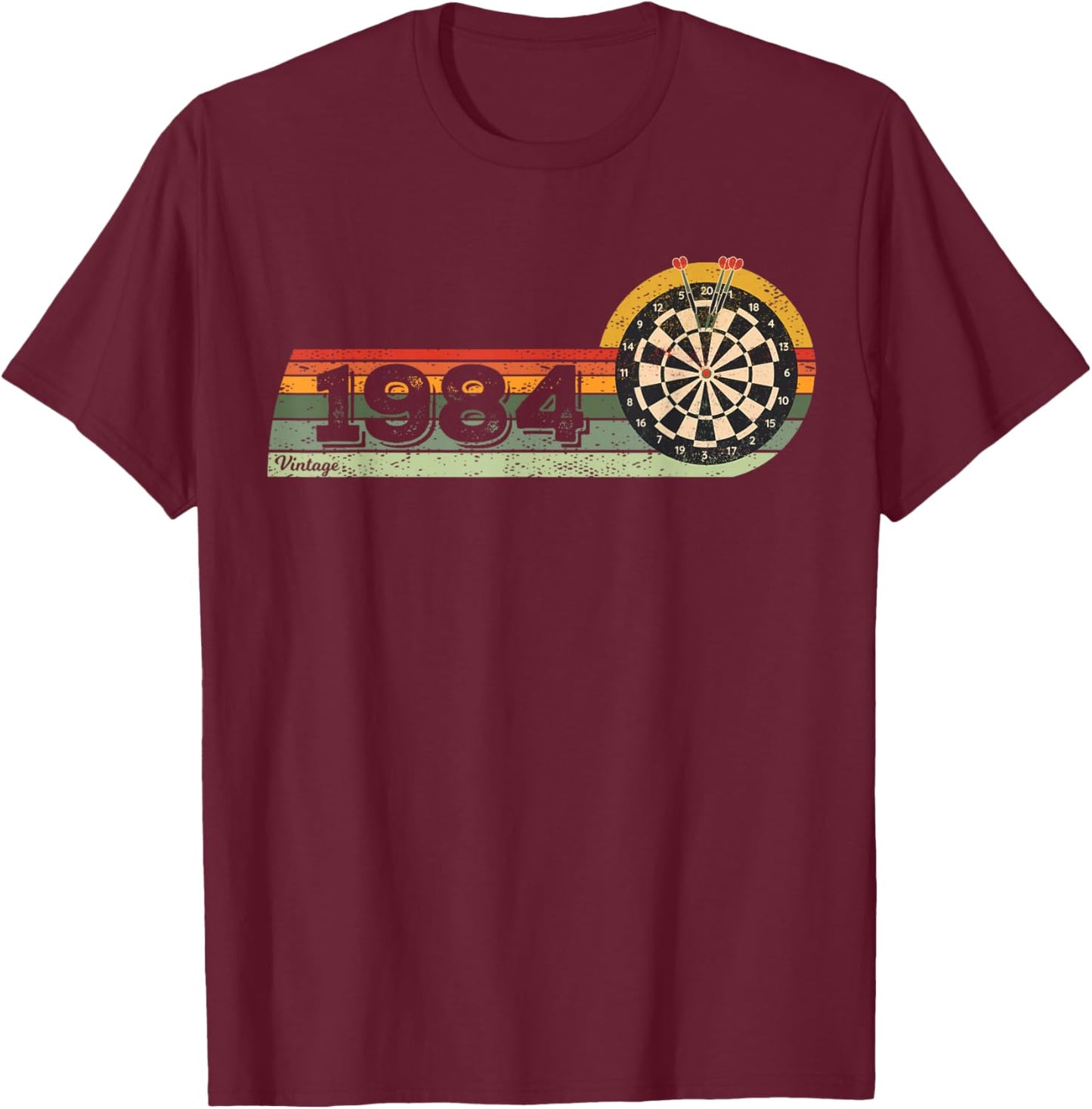 Darts Player Birthday born in 1984 Games Darts T-Shirt - T-Shirt | Maroon