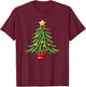String Green Bean Christmas Tree T-Shirt - T-Shirt | Maroon