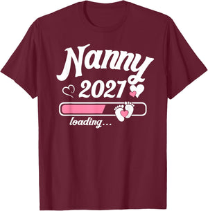 Enceinte mère Nounou est. 2027 Future Maman T-Shirt - T-Shirt | Maroon