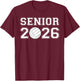 Class Of 2026 Senior Volleyball Men Boys T-Shirt - T-Shirt | Maroon