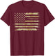 E Pluribus Unum Motto United States Desert Camo Distressed T-Shirt - T-Shirt | Maroon