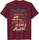 Delight Yourself in The Lord - Vintage Christian Faith T-Shirt - T-Shirt | Maroon