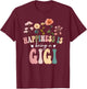 Happiness is Being a Gigi Floral Design Gigi Mother's Day T-Shirt - T-Shirt | Maroon