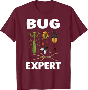 Bug Expert Bug Catcher Bug Hunter Kids Insect Catcher Boys T-Shirt - T-Shirt | Maroon