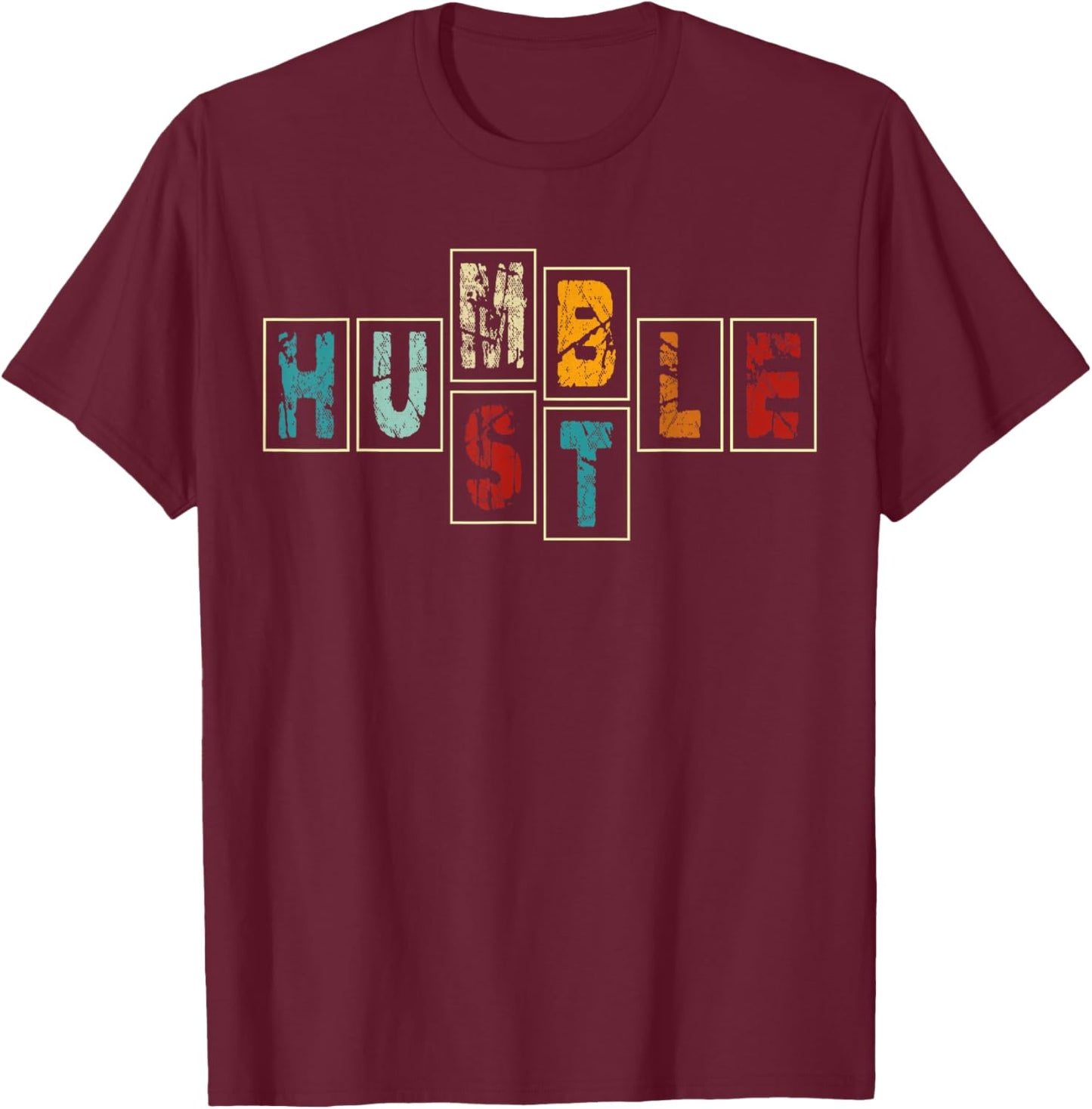 Hustle Humble Gift Vintage Odometer T-Shirt - T-Shirt | Maroon