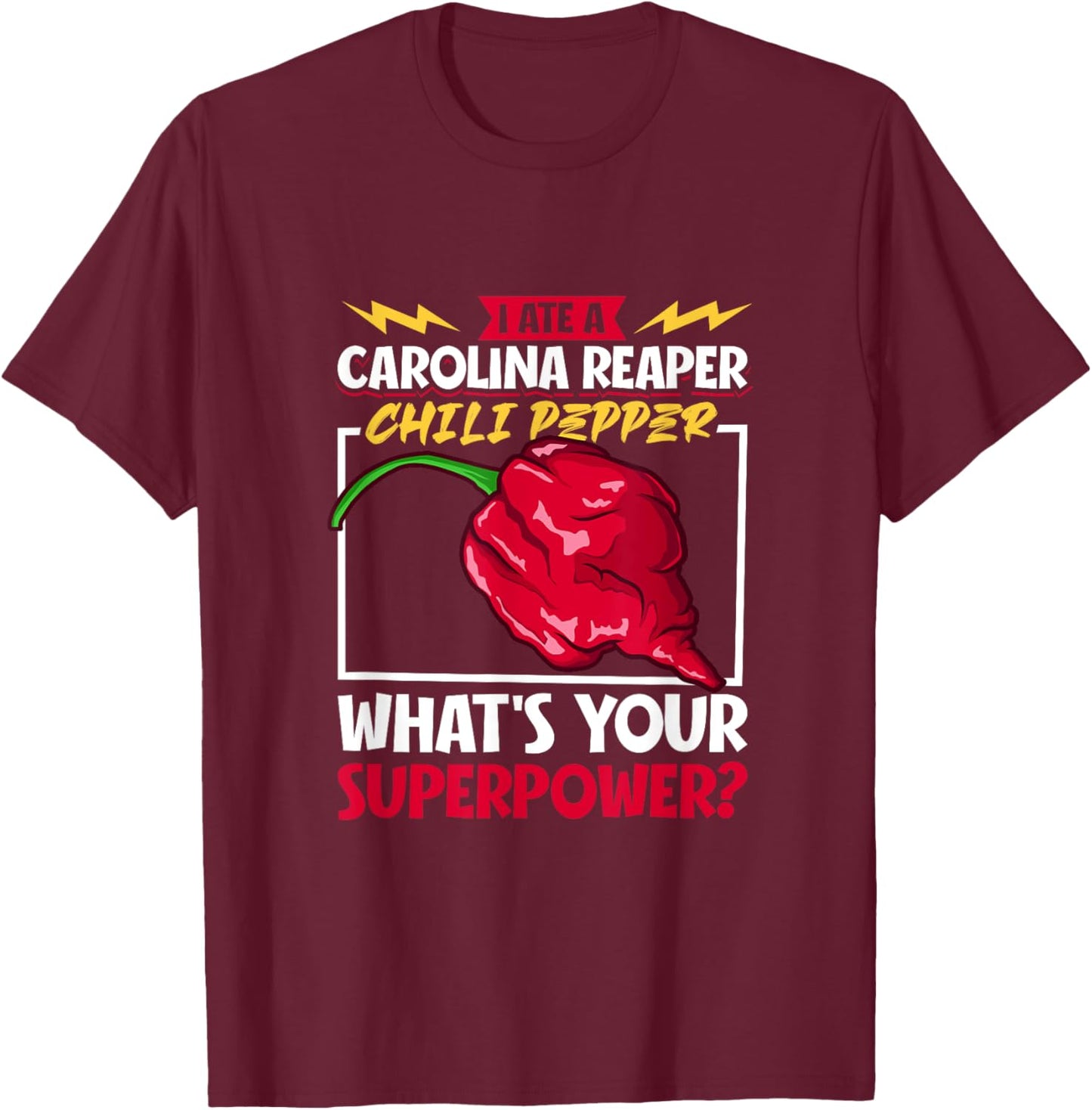 Fiery Challenge - Carolina Reaper T-Shirt - T-Shirt | Maroon