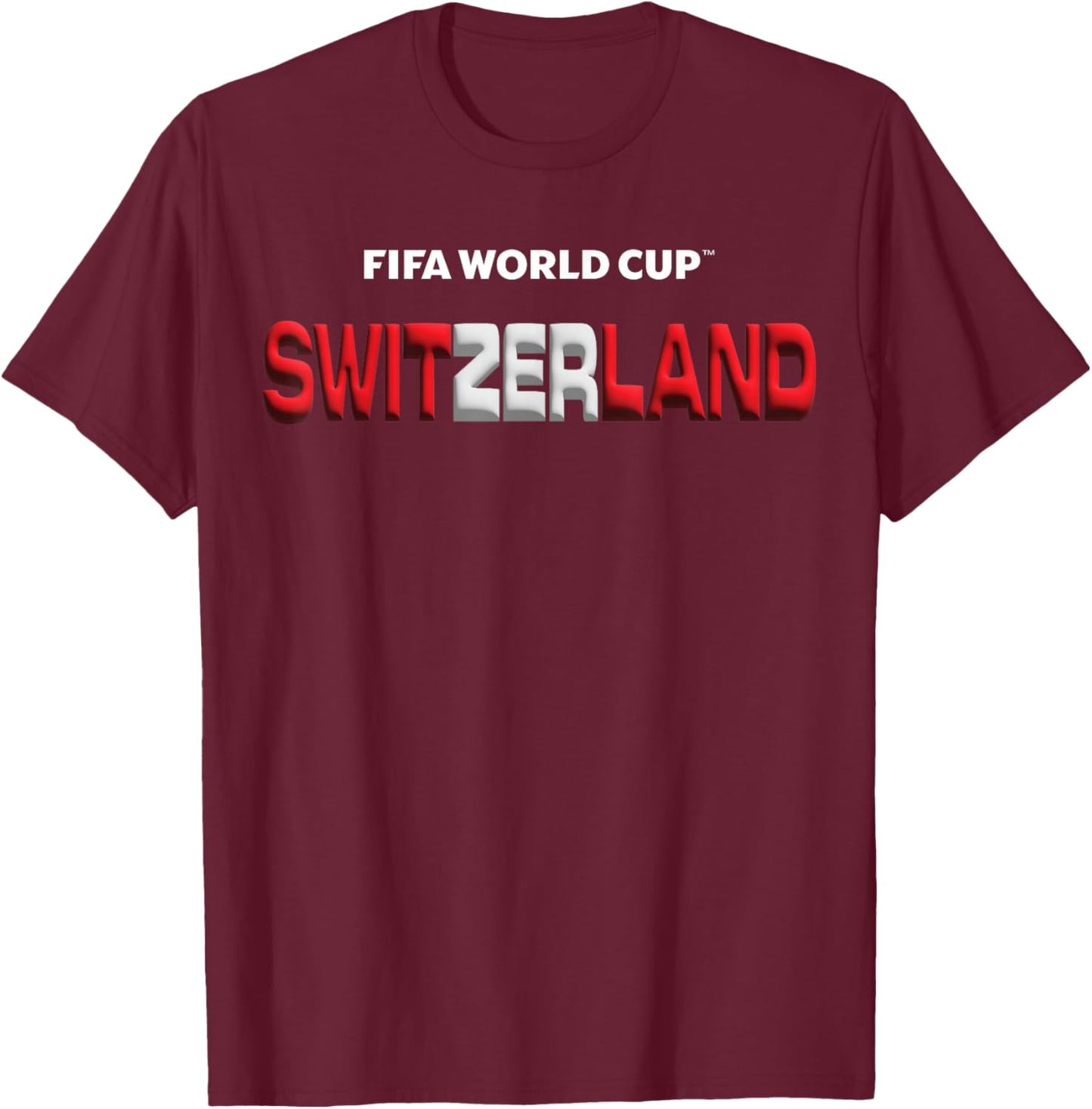 FIFA World CUP26 Switzerland Bubble Color T-Shirt - T-Shirt | Maroon