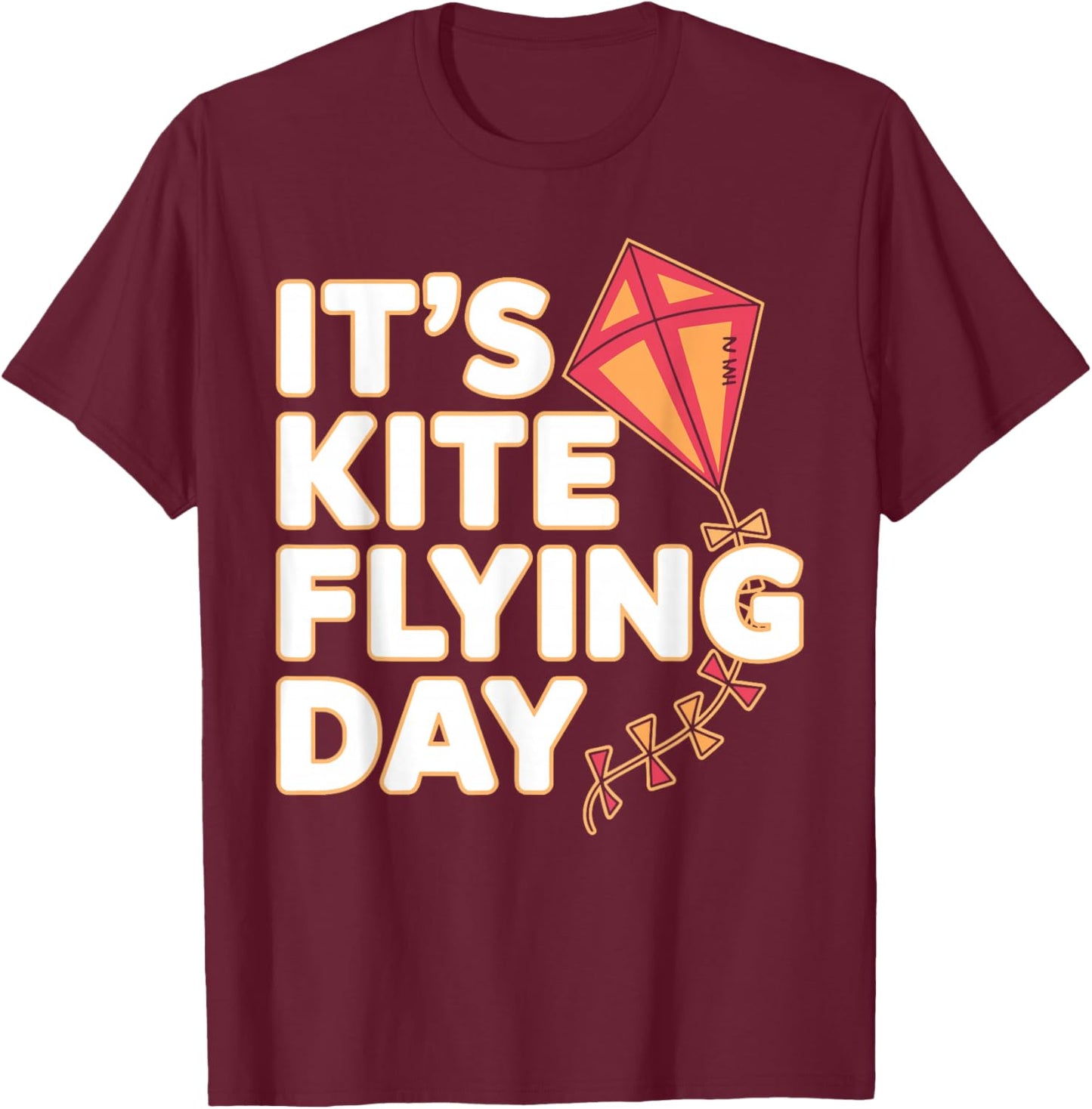 Funny Kite Flying Art Women Kids Kite Flying Lovers T-Shirt - T-Shirt | Maroon